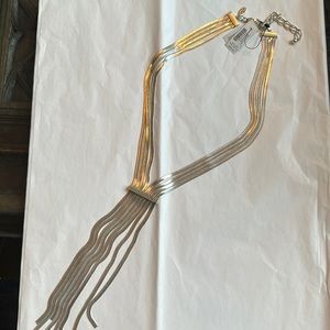 Chico’s NWT silver lariat-style necklace